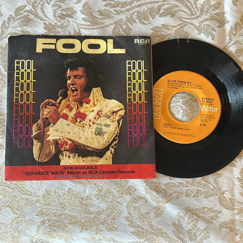 Elvis Presley 'Fool' Vinyl Record
